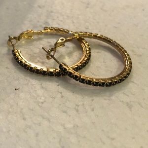 Rhinestone hoops earring